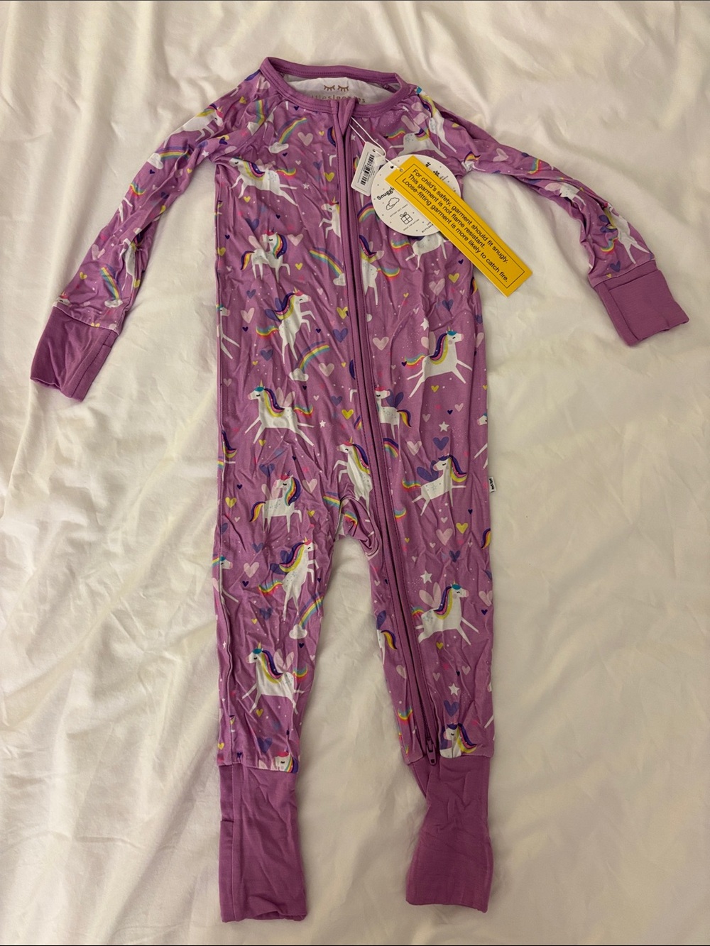 NWT Little Sleepies Purple Unicorn Footed One-Piece Pajama